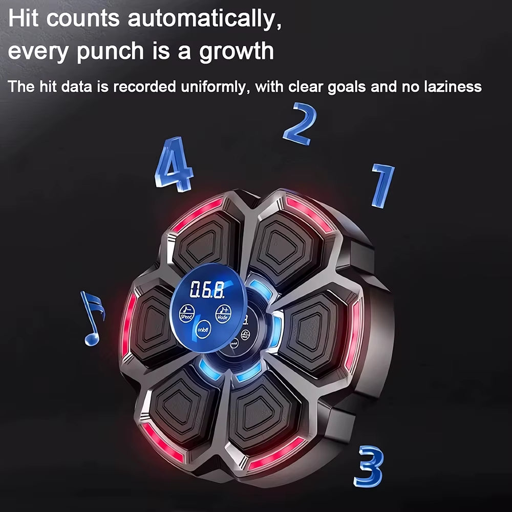 Music Boxing Machine Smart Bluetooth Wall Mounted Music Boxing Trainer Gym Home Electronic Boxing Target Punching Equipment